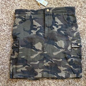 Meshki Camouflage Mini Skirt